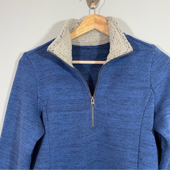 KUHL ALSKA 1/4 ZIP WOMENS Fleece Pullover Blue Jacket - Picture 2 of 9